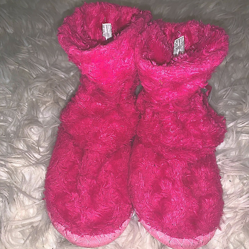 Princess in pink slippers